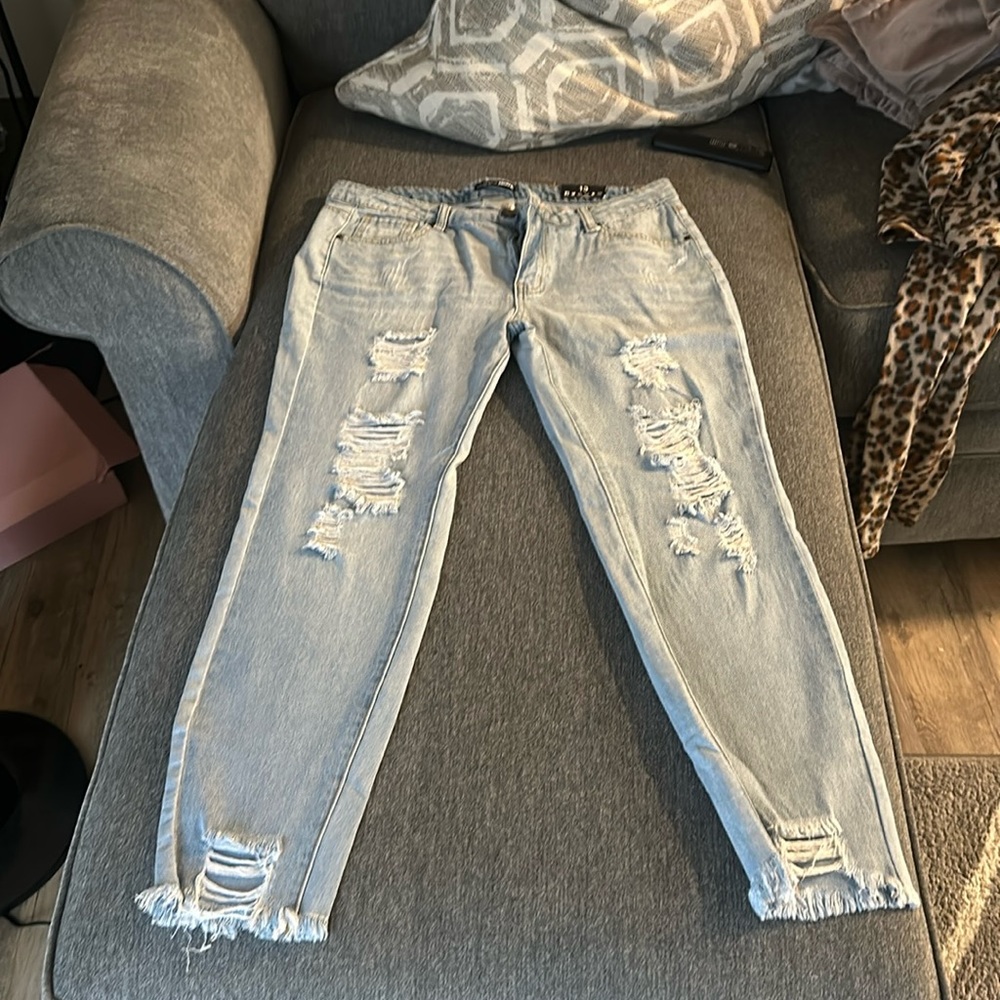 Light Wash Distressed Jeans